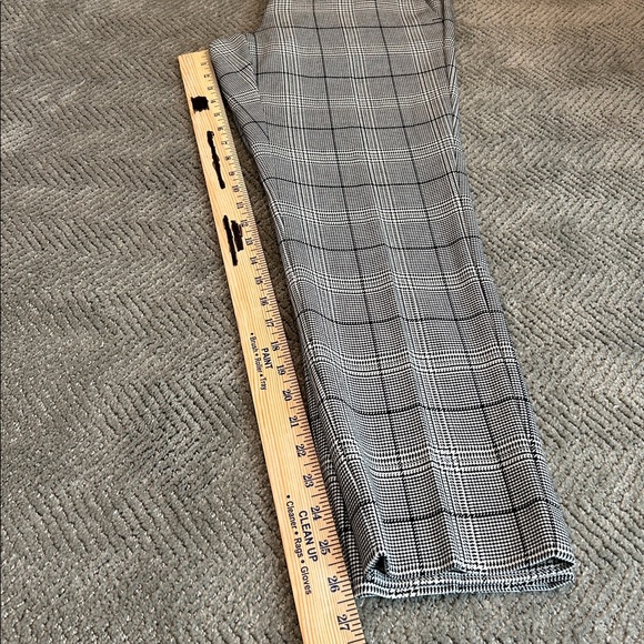 Marella Plaid Slim Ankle Pants Black White Houndstooth Stretch Trousers Sz 4 - Picture 12 of 13
